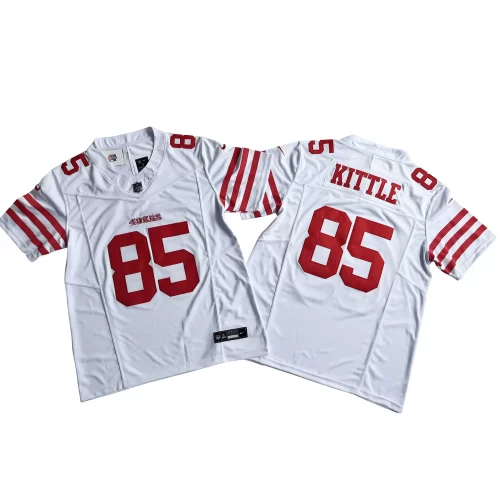 White New San Francisco 49ers 85 George Kittle Nike Vapor F u s e Limited Jersey Cheap 1