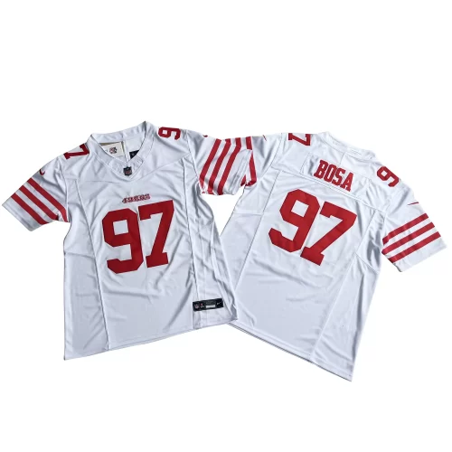 White New San Francisco 49ers 97 Nick Bosa Nike Vapor F u s e Limited Jersey Cheap 1