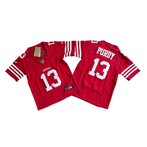 Youth New Red San Francisco 49ers 13 Brock Purdy Nike Vapor Fuse Limited Jersey Cheap