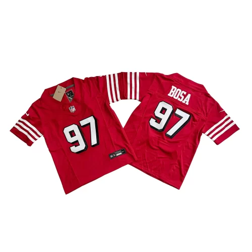 Youth Retro Red San Francisco 49ers 97 Nick Bosa Nike Vapor Fuse Limited Jersey Cheap
