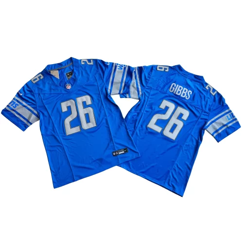 Blue Detroit Lions 26 Jahmyr Gibbs Nike Vapor Fuse Limited Jersey Cheap